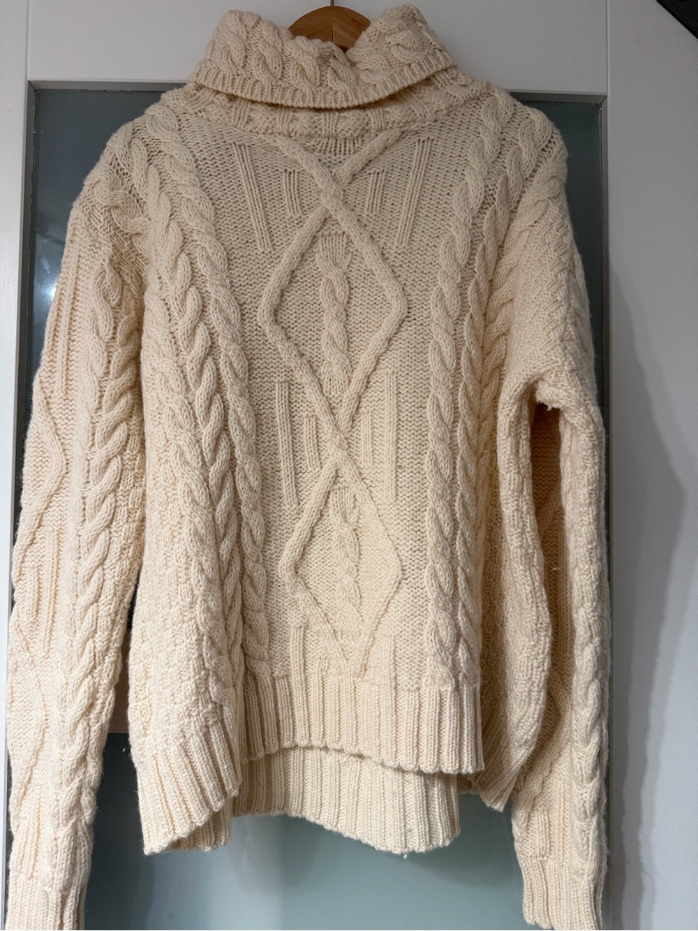 Cozy Cream Cable Turtleneck Sweater